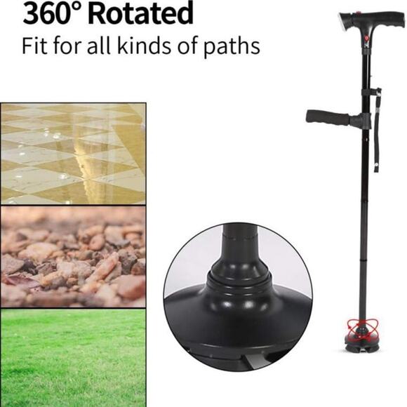 Folding Cane LED Walking Cane for Seniors Light Safety Walking Faith Sticks - Picture 3 of 7